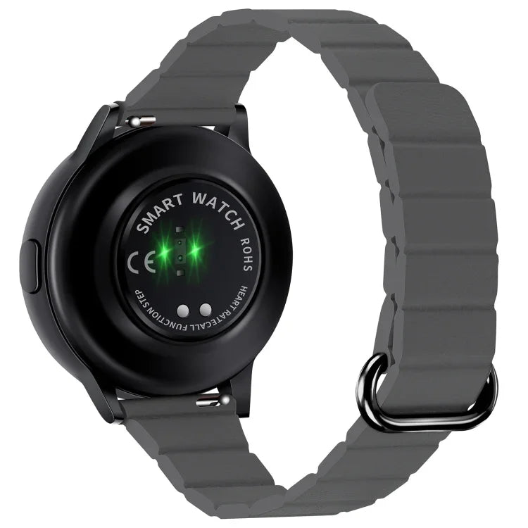22mm Magnetic Buckle Leather Watch Band, For Samsung Galaxy Watch3 45mm