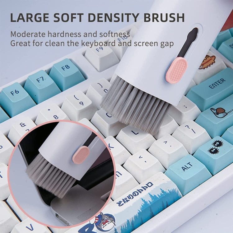 Q6E 7 in 1 Bluetooth Headphone Computer Keyboard Cleaning Tools Set, Q6E Blue, Q6E Pink