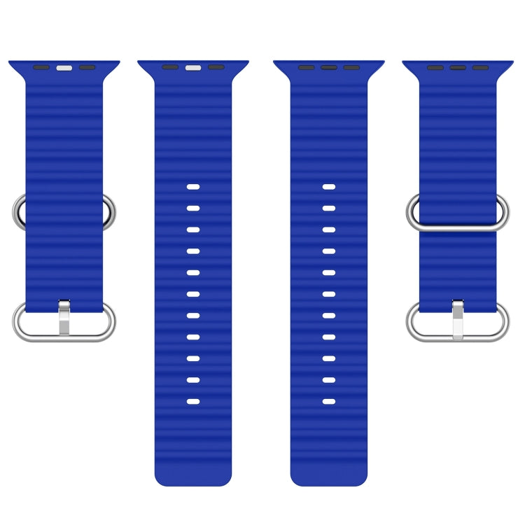 Ocean Silicone Watch Band, For Apple Watch Series 8&7 41mm, For Apple Watch Series 8&7 41mm / SE 2&6&SE&5&4 40mm