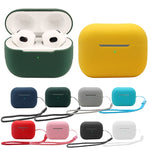 2.0mm Solid Color Silicone Protective Cover, For AirPods Pro 2