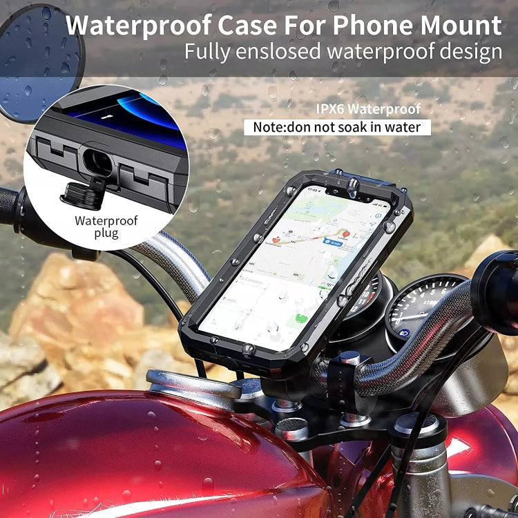 Motorcycle / Bicycle Rearview Mirror Wireless Charging Waterproof Box Mobile Phone Holder, M18S-A2, M18L-A2