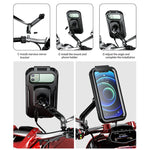 Motorcycle / Bicycle Rearview Mirror Wireless Charging Waterproof Box Mobile Phone Holder, M18S-A2, M18L-A2