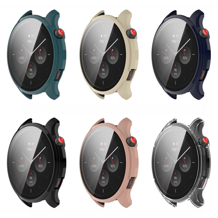 PC + Tempered Glass Integrated Protective Watch Case, For Amazfit GTR 4 / Amazfit GTR 4 Pro