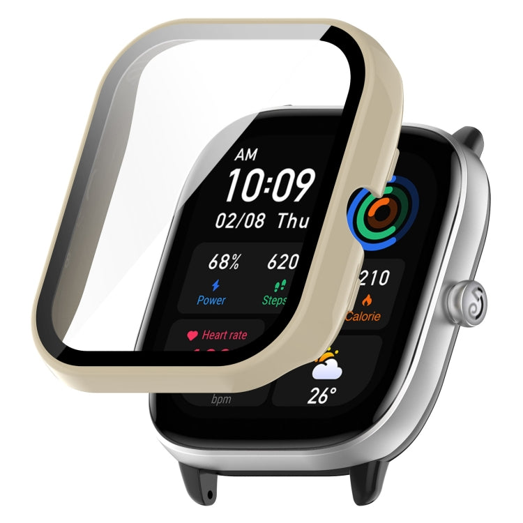 PC + Tempered Glass Integrated Protective Watch Case, For Amazfit GTS4 Mini