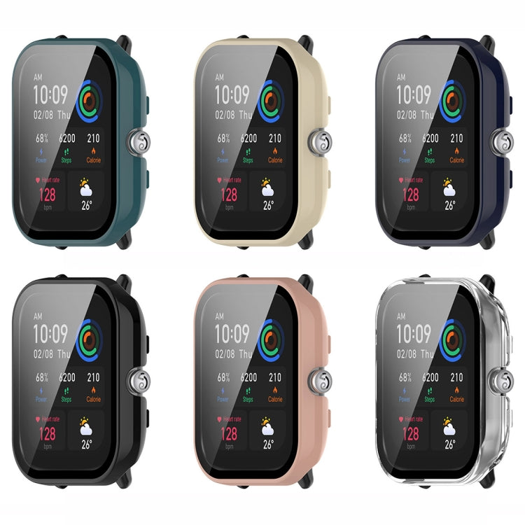 PC + Tempered Glass Integrated Protective Watch Case, For Amazfit GTS4 Mini