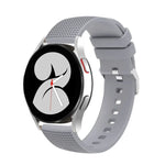 20mm Pockmarked Silver Buckle Silicone Watch Band, For Samsung Galaxy Watch5 40mm/44mm / Watch5 Pro