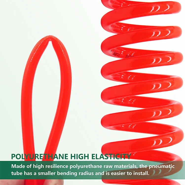 LAIZE Compressor Air Flexible PU Spring Tube with Connector, 8x5mm, 3m, with Connector, 8x5mm, 6m, with Connector, 8x5mm, 9m, with Connector, 8x5mm, 12m, with Connector, 8x5mm, 15m, with Connector, 10x6.5mm, 6m, with Connector                          ...