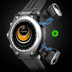 T92 1.28 inch IPS Touch Screen 2 in 1 Bluetooth Headset Smart Watch, Support Heart Rate Monitoring/Bluetooth Music