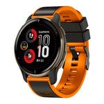 Plain Weave Two-color Silicone Watch Band, For Samsung Galaxy Watch 5 Pro 45mm