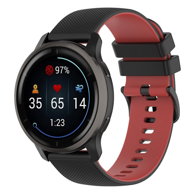 Small Plaid Texture Two-color Silicone Watch Band, For Suunto 5 Peak