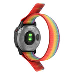 Hook And Loop Fastener Nylon Watch Band, For Garmin Fenix 7, For Garmin Fenix 7X