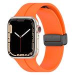 Solid Color Silicone Watch Band, For Apple Watch Ultra 49mm / Series 8&7 45mm / SE 2&6&SE&5&4 44mm, For Apple Watch Series 8&7 41mm / SE 2&6&SE&5&4 40mm / 3&2&1 38mm