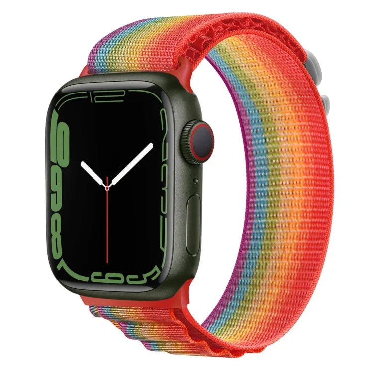 Silver Buckle Nylon Watch Band, For Apple Watch Ultra 49mm / Series 8&7 45mm / SE 2&6&SE&5&4 44mm, For Apple Watch Series 8&7 41mm / SE 2&6&SE&5&4 40mm / 3&2&1 38mm