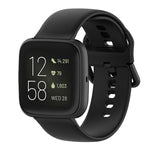 Color Buckle Silicone Wrist Strap Watch Band for Fitbit Versa 2 / Versa / Versa Lite / Blaze, Size: S, Size: L