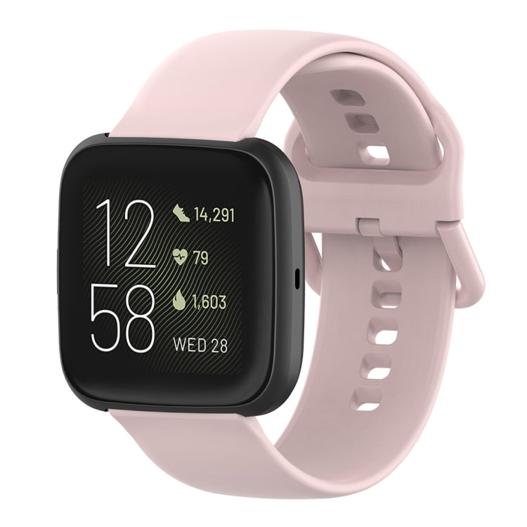 Color Buckle Silicone Wrist Strap Watch Band for Fitbit Versa 2 / Versa / Versa Lite / Blaze, Size: S, Size: L