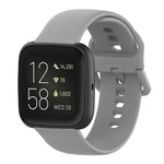 Color Buckle Silicone Wrist Strap Watch Band for Fitbit Versa 2 / Versa / Versa Lite / Blaze, Size: S, Size: L