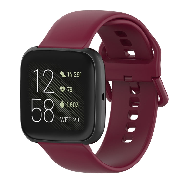 Color Buckle Silicone Wrist Strap Watch Band for Fitbit Versa 2 / Versa / Versa Lite / Blaze, Size: S, Size: L