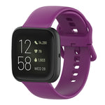Color Buckle Silicone Wrist Strap Watch Band for Fitbit Versa 2 / Versa / Versa Lite / Blaze, Size: S, Size: L
