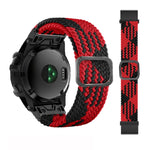 Adjustable Nylon Braided Elasticity Watch Band, For Garmin Fenix 7