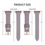 Genuine Leather Breathable Watch Band For Apple Watch, Series 8&7 45mm / SE 2&6&SE&5&4 44mm / 3&2&1 42mm, Series 8&7 41mm / SE 2&6&SE&5&4 40mm / 3&2&1 38mm