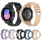 Armor Silicone Watch Band + Protective Case, For Samsung Galaxy Watch5 40mm, For Samsung Galaxy Watch5 44mm, For Samsung Galaxy Watch4 40mm, For Samsung Galaxy Watch4 44mm