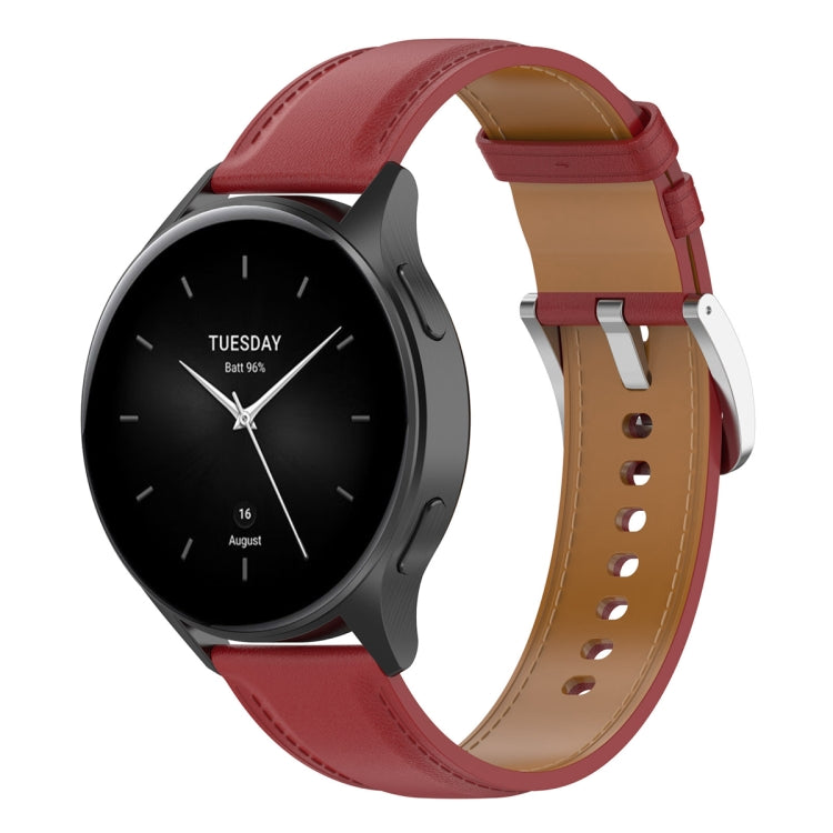 22mm Genuine Leather Watch Band, For Huawei Watch Buds/Xiaomi Watch S2