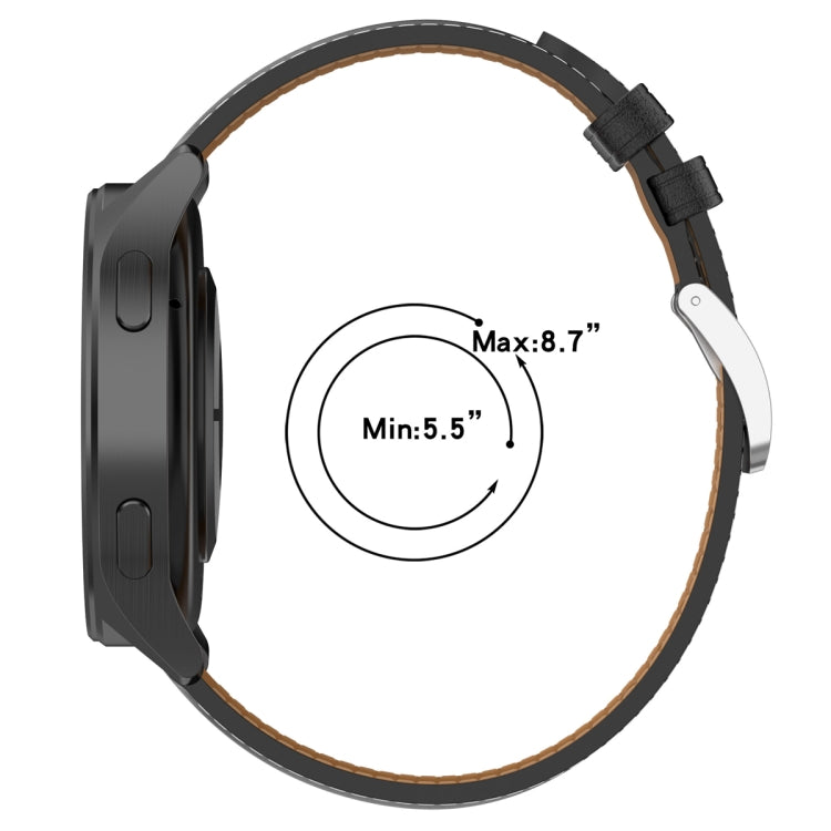 22mm Genuine Leather Watch Band, For Huawei Watch Buds/Xiaomi Watch S2