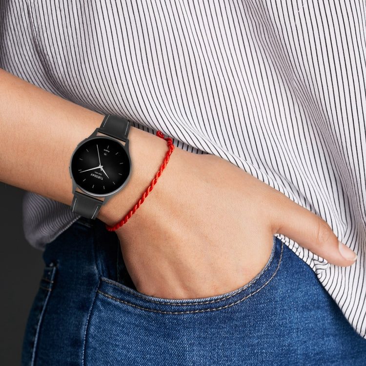 22mm Genuine Leather Watch Band, For Huawei Watch Buds/Xiaomi Watch S2
