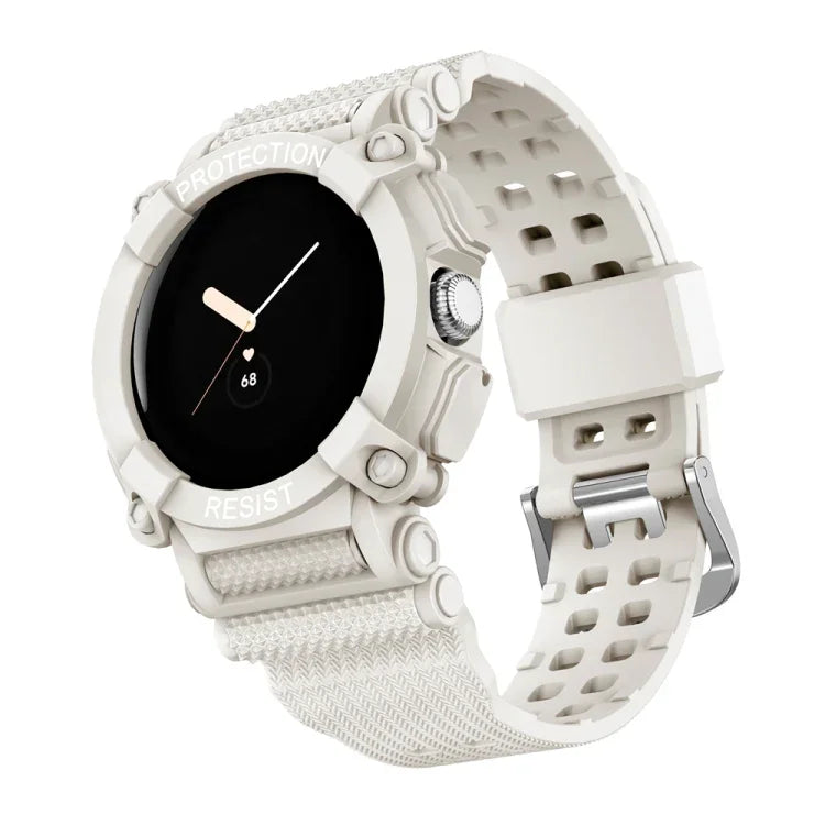 Three-proof Solid Color Integrated Watch Band, For Google Pixel Watch
