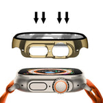 Plating Gloss PC Tempered Glass Integral Watch Case, For Apple Watch Ultra 3 / 2 / 1 49mm