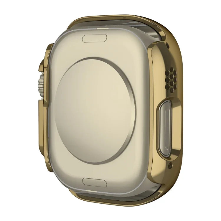 Plating Gloss PC Tempered Glass Integral Watch Case, For Apple Watch Ultra 3 / 2 / 1 49mm