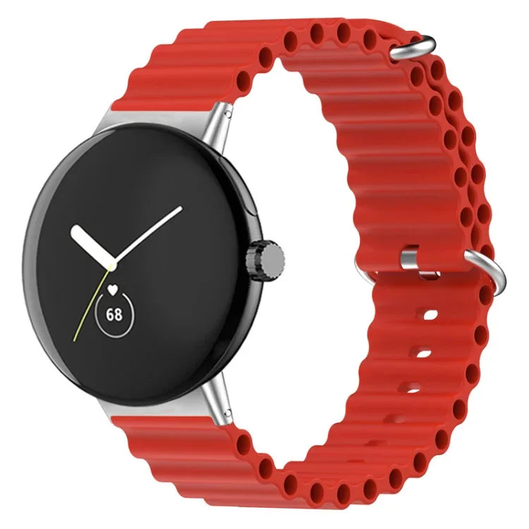 Ocean Silicone Watch Band, For Google Pixel Watch 4 / 3 / 2 / 1 41mm