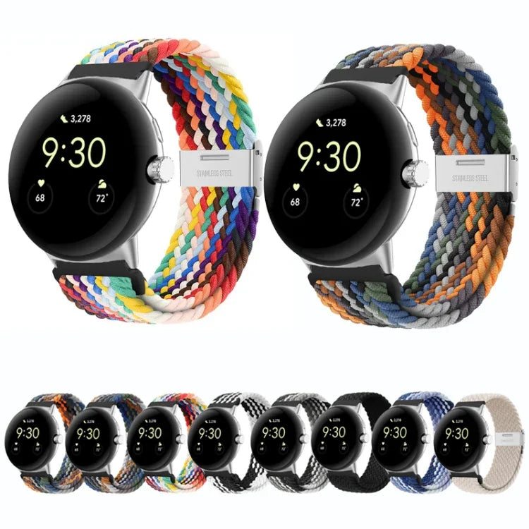 Metal Buckle Nylon Watch Band, For Google Pixel Watch 4 / 3 / 2 / 1 41mm