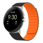 Two-section Magnetic Silicone Watch Band, For Google Pixel Watch 4 / 3 / 2 / 1 41mm