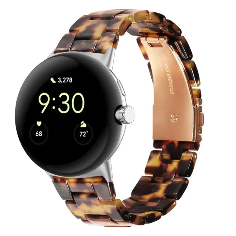 Three-beads Resin Watch Band, For Google Pixel Watch 4 / 3 / 2 / 1 41mm