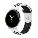 Two-color Reverse Buckle Silicone Watch Band, For Google Pixel Watch 4 / 3 / 2 / 1 41mm