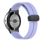 Solid-color Folding Buckle Silicone Watch Band, For Google Pixel Watch 4 / 3 / 2 / 1 41mm