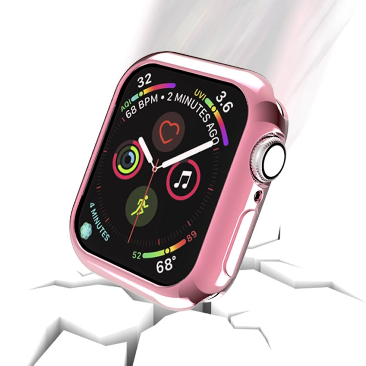 Plating TPU Round Hole Hollowing Protective Case, For Apple Watch Series 3 & 2 & 1 38mm, For Apple Watch Series 6 / 5 / 4 / SE 2025 / 2023 / 2022 44mm