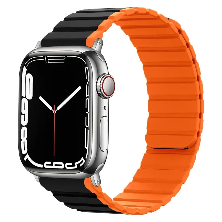 Smart Magnetic Silicone Watch Band, For Apple Watch Series 8&7 41mm, For Apple Watch Series 8&7 45mm