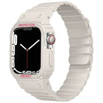 Silicone Integrated Frame Watch Band, For Apple Watch Series 8&7 41mm / SE 2&6&SE&5&4 40mm, For Apple Watch Ultra 49mm, For Apple Watch Series 8&7 45mm / SE 2&6&SE&5&4 44mm