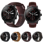 Oil Wax Genuine Leather Watch Band, For Amazfit 2 Stratos, For Ticwatch Pro / E2 / S2, For Pebble Gen 1, For Pebble Time