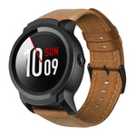 Oil Wax Genuine Leather Watch Band, For Amazfit 2 Stratos, For Ticwatch Pro / E2 / S2, For Pebble Gen 1, For Pebble Time