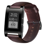 Oil Wax Genuine Leather Watch Band, For Amazfit 2 Stratos, For Ticwatch Pro / E2 / S2, For Pebble Gen 1, For Pebble Time