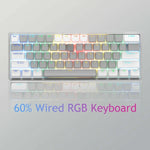 AULA F3261 Type-C Wired Hot Swappable 61 Keys RGB Mechanical Keyboard