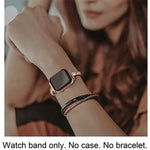 Stainless Steel Bracelet Watch Band, For Apple Watch Ultra 49mm / Series 8&7 45mm / SE 2&6&SE&5&4 44mm / 3&2&1 42mm, For Apple Watch Series 8&7 41mm / SE 2&6&SE&5&4 40mm / 3&2&1 38mm