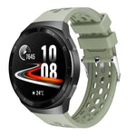 Solid Color Round Hole Silicone Watch Band, For Huawei Watch GT 2e