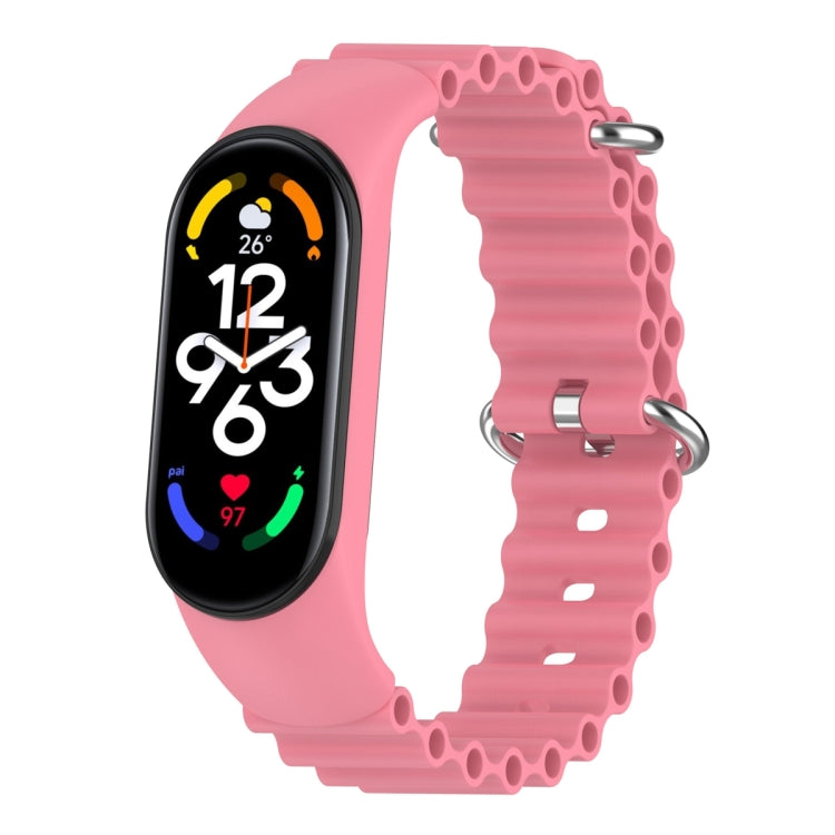 Solid Color Marine Silicone Breathable Watch Band, For Xiaomi Mi Band 7 / 6 / 5 / 4 / 3