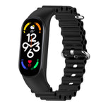 Solid Color Marine Silicone Breathable Watch Band, For Xiaomi Mi Band 7 / 6 / 5 / 4 / 3