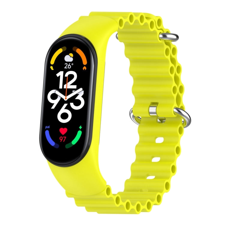 Solid Color Marine Silicone Breathable Watch Band, For Xiaomi Mi Band 7 / 6 / 5 / 4 / 3