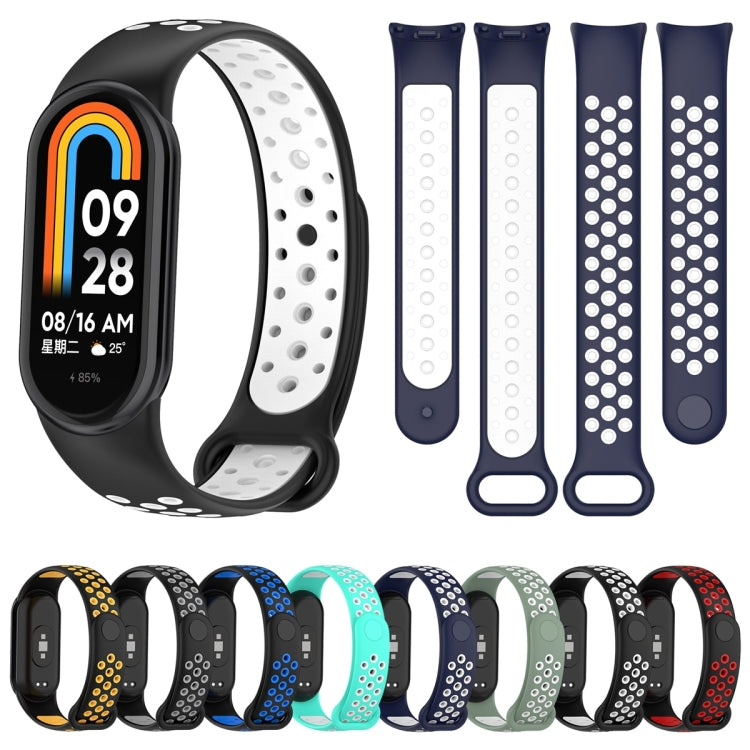 Sports Two Color Silicone Watch Band, For Xiaomi Mi Band 8